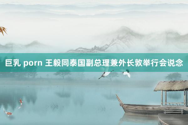 巨乳 porn 王毅同泰国副总理兼外长敦举行会说念