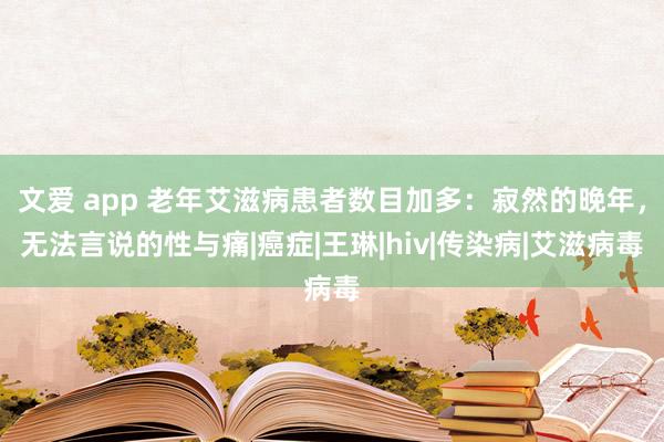 文爱 app 老年艾滋病患者数目加多：寂然的晚年，无法言说的性与痛|癌症|王琳|hiv|传染病|艾滋病毒