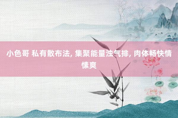 小色哥 私有散布法， 集聚能量浊气排， 肉体畅快情愫爽